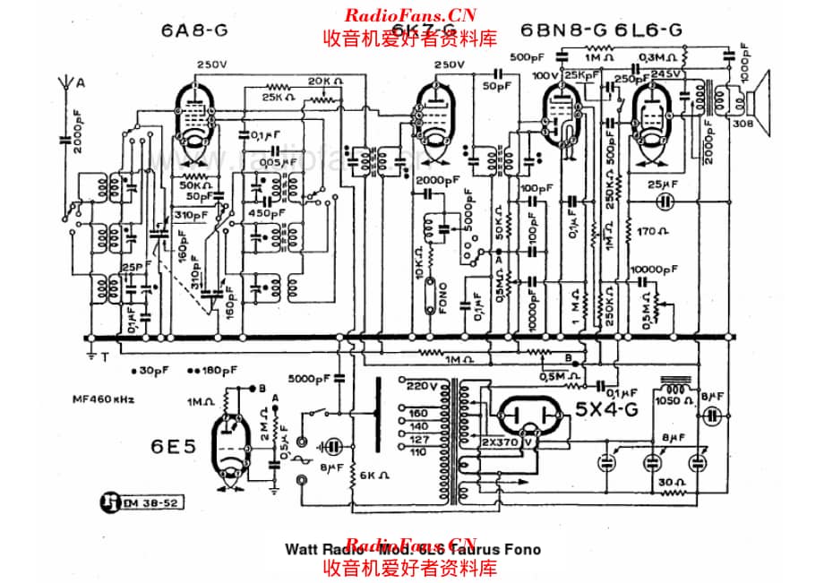 Watt Radio 6L6 Taurus fono 电路原理图.pdf_第1页