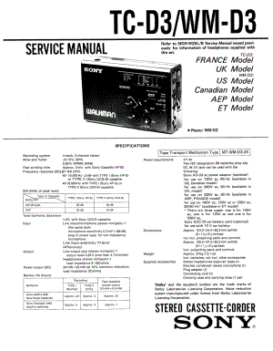 Sony_WMD-3_service_manual电路原理图 .pdf