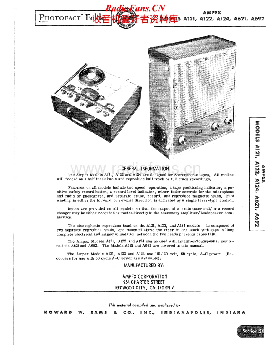 Ampex-A621-tape-sm维修电路原理图.pdf_第1页