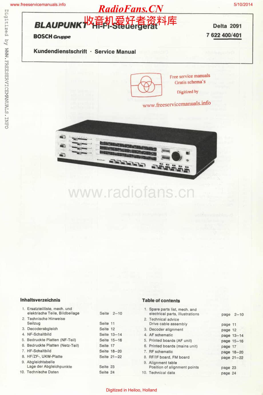 Blaupunkt-Delta2091-rec-sm维修电路原理图.pdf_第1页