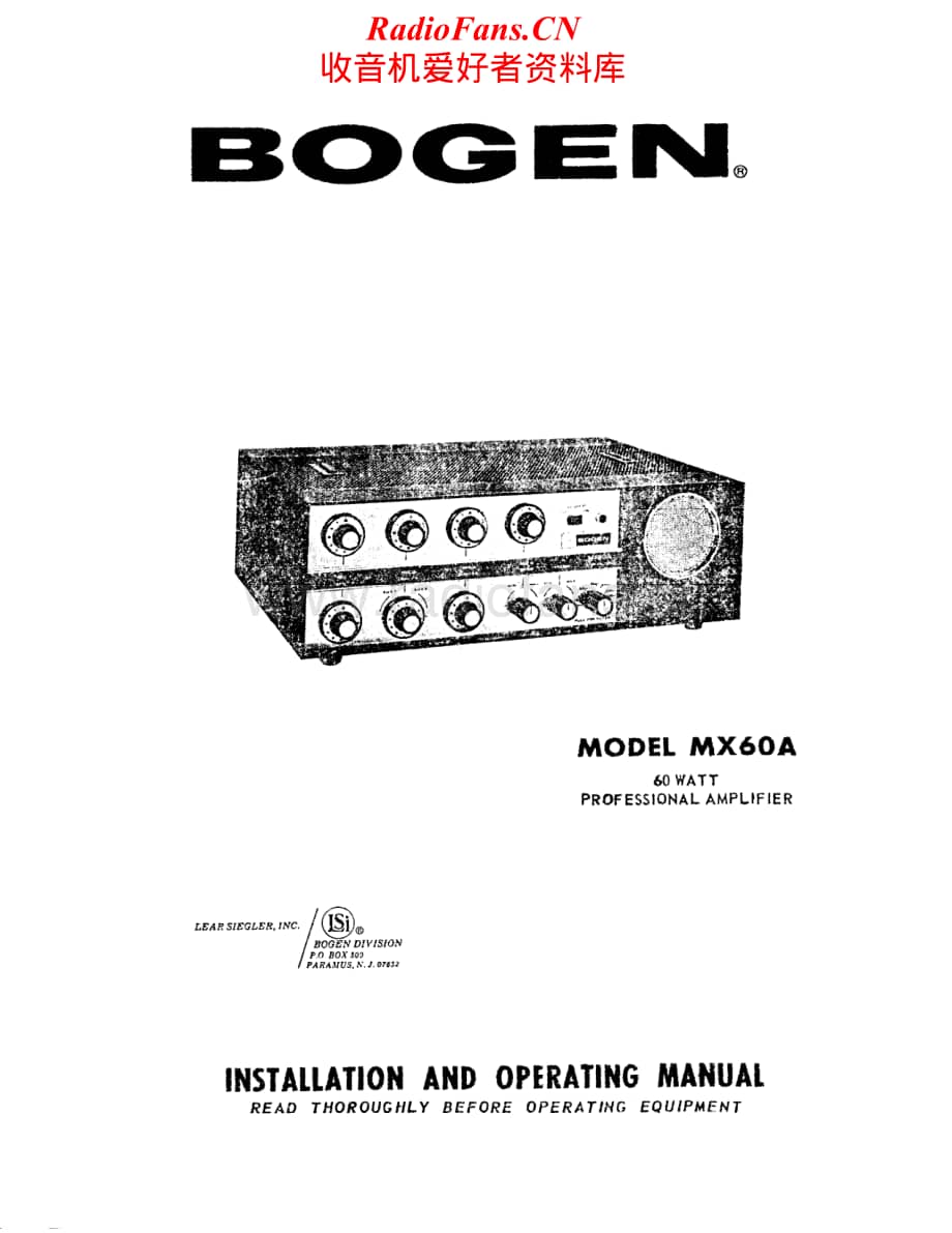 Bogen-MX60A-pwr-sm维修电路原理图.pdf_第1页