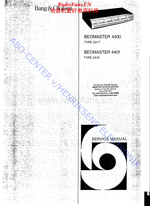 B&O-Beomaster4401-type-2416维修电路原理图.pdf