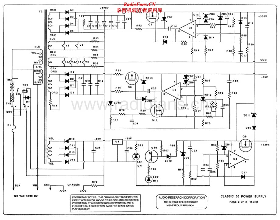 AudioResearch-Classic30-pwr-sch维修电路原理图.pdf_第2页