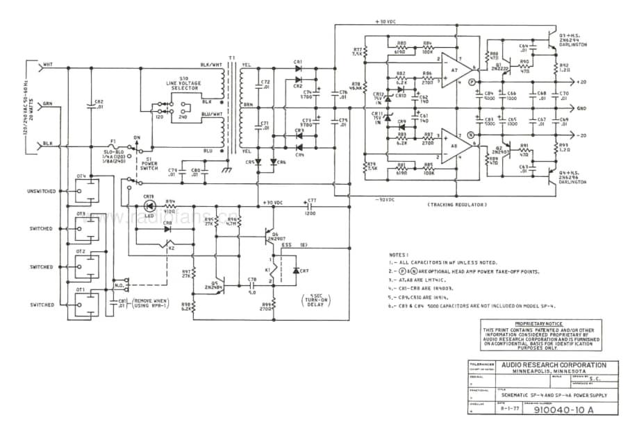 AudioResearch-SP4-pre-sch维修电路原理图.pdf_第3页