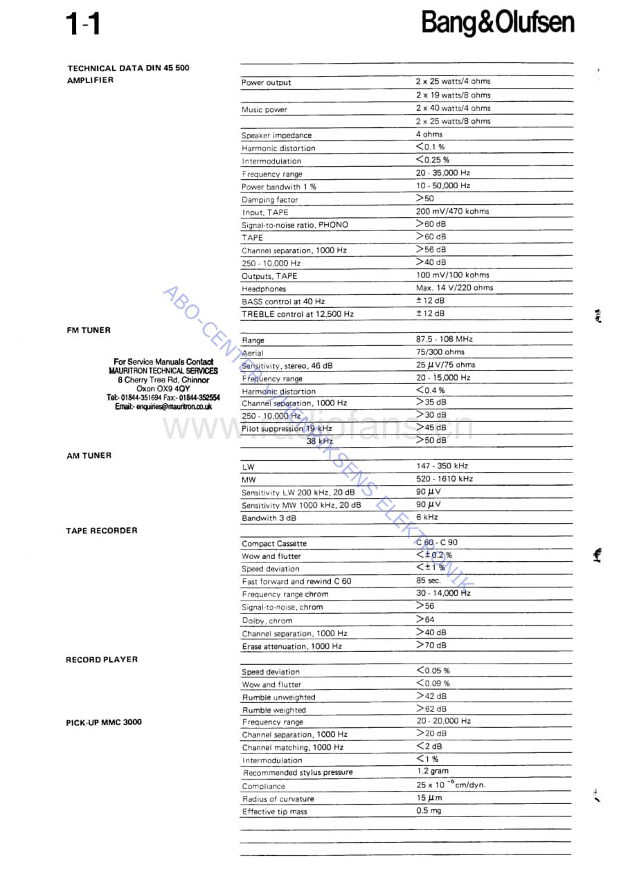 B&O-Beocenter4600-type-2631维修电路原理图.pdf_第3页