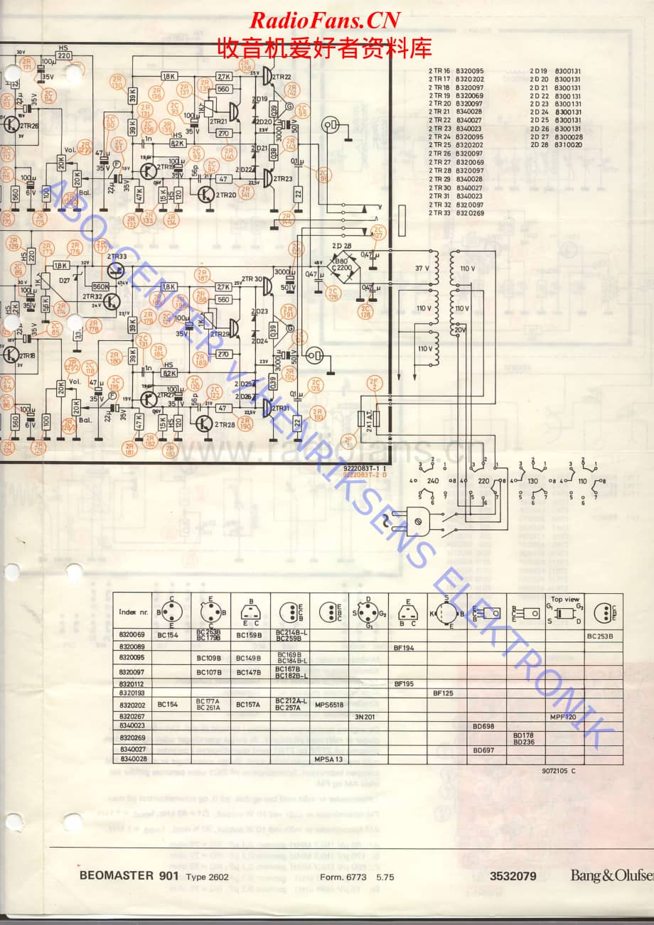 B&O-Beomaster901II-type-2602维修电路原理图.pdf_第1页