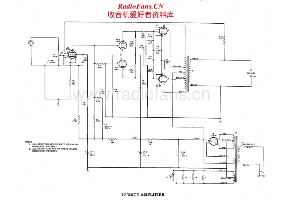 Ampex-30W-pwr-sch维修电路原理图.pdf_第1页