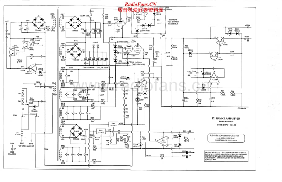 AudioResearch-D115MKII-pwr-sch维修电路原理图.pdf_第2页