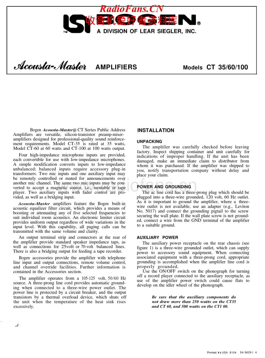 Bogen-CT100-pa-sm维修电路原理图.pdf_第1页