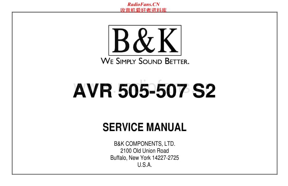 B&K-AVR505-avr-sm维修电路原理图.pdf_第1页