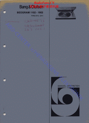 B&O-Beogram1102-type-571x维修电路原理图.pdf