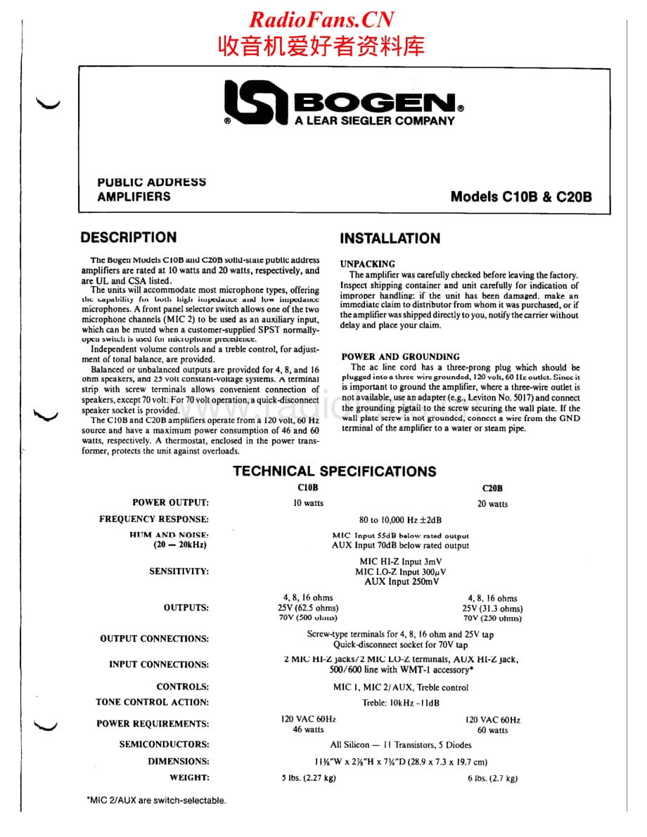 Bogen-C10B-pwr-sm维修电路原理图.pdf_第1页