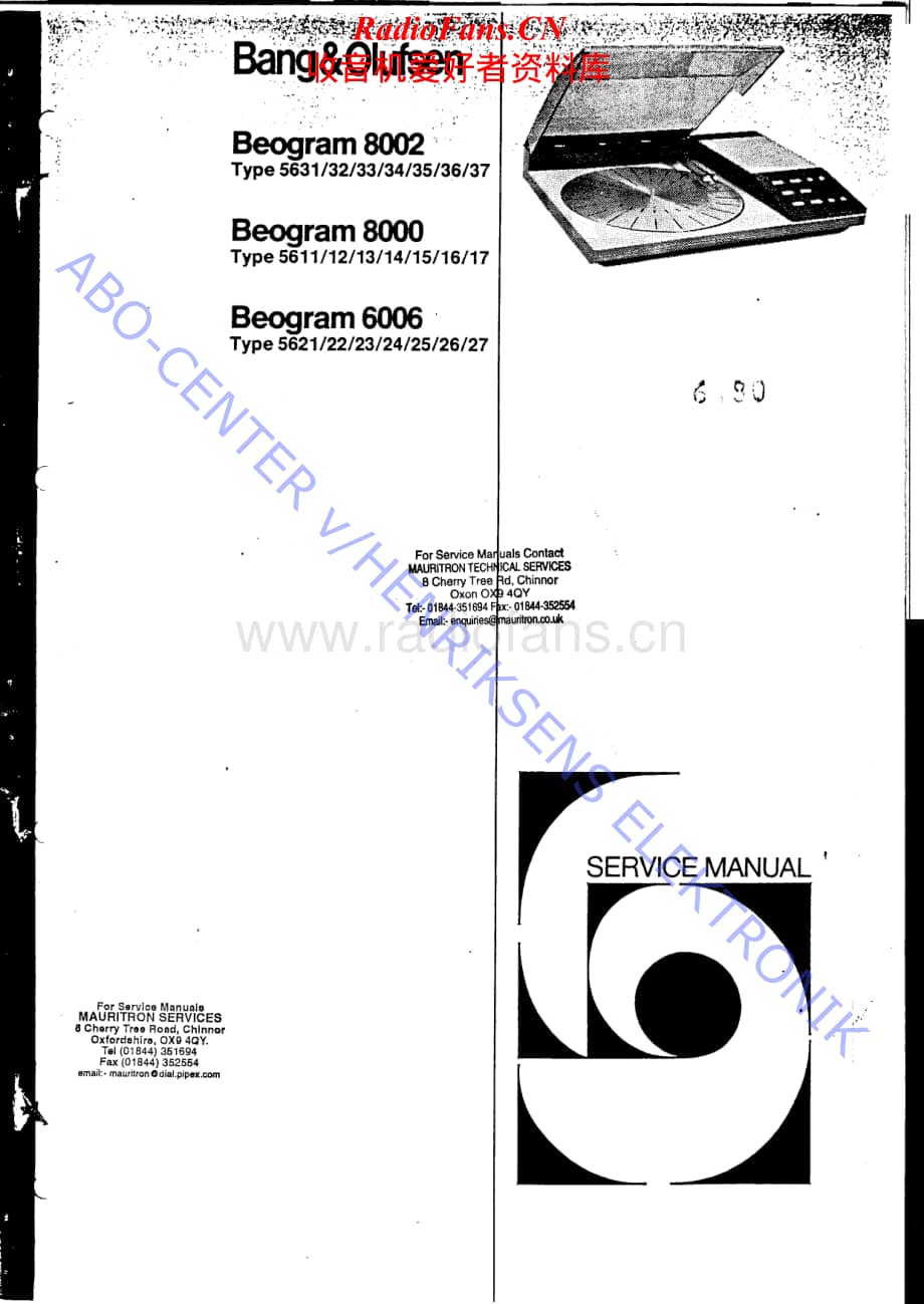 B&O-Beogram6006-type-562x维修电路原理图.pdf_第1页