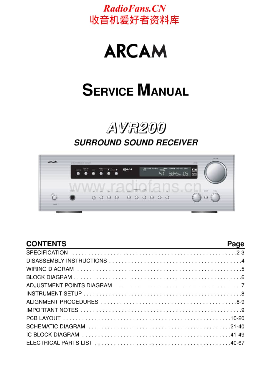 Arcam-DivaAVR200-av-sm维修电路原理图.pdf_第2页