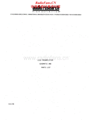 AudioResearch-LS15-pre-sch维修电路原理图.pdf