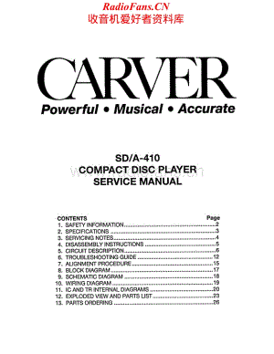 Carver-SDA410-cd-sm维修电路原理图.pdf