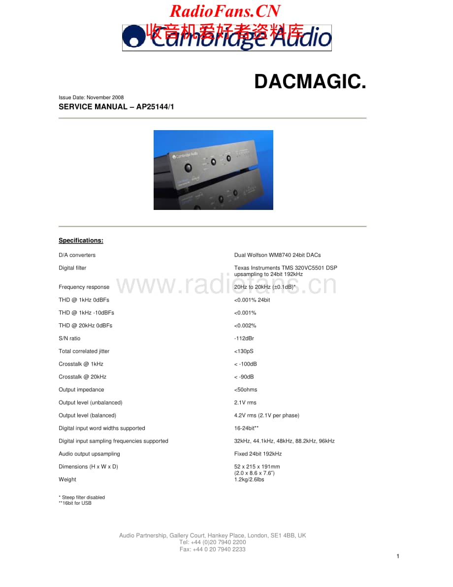 Cambridge-Dacmagic-dac-sm维修电路原理图.pdf_第1页