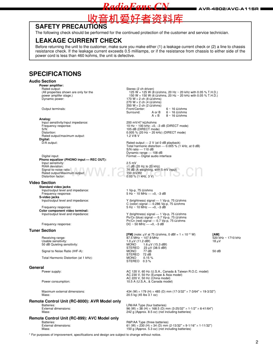 Denon-AVCA11SR-avr-sm维修电路原理图.pdf_第2页