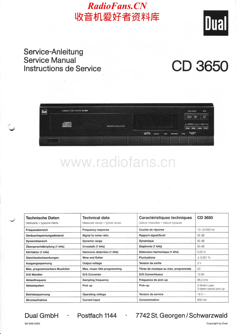 Dual-CD3650-cd-sm维修电路原理图.pdf_第1页