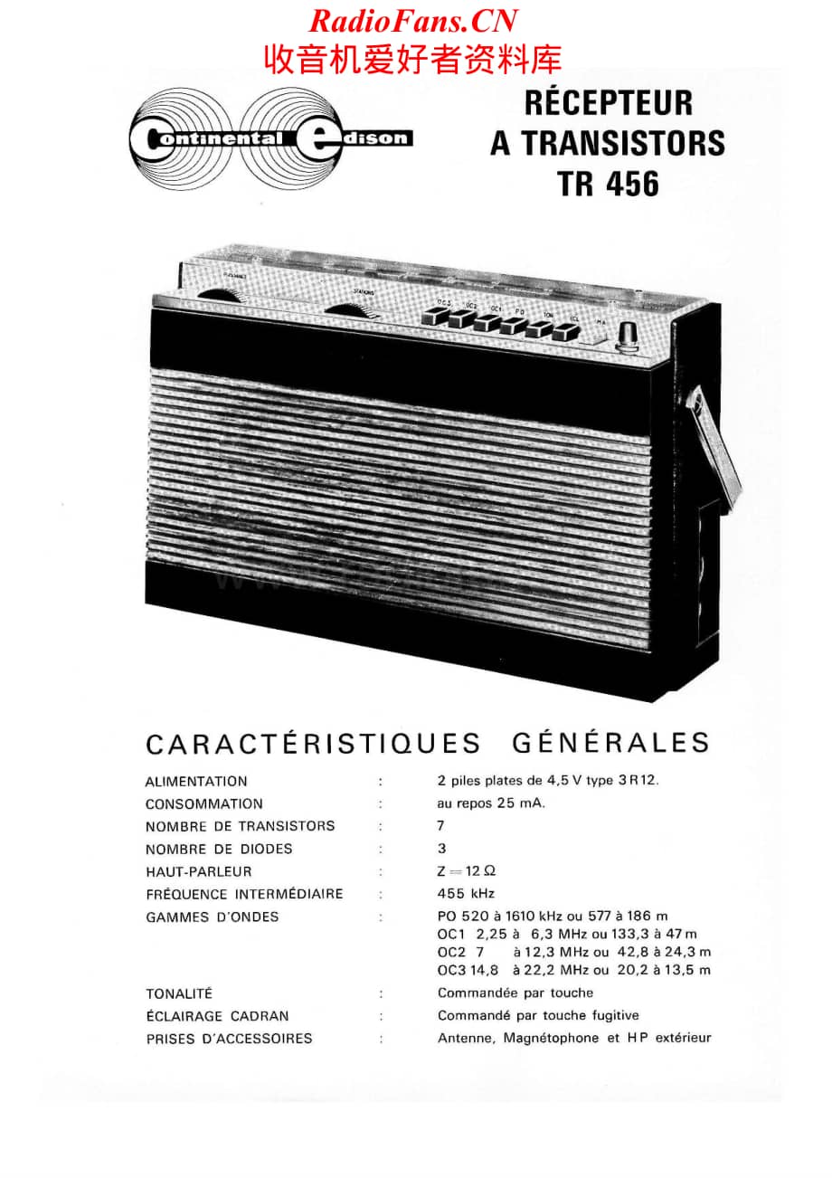 Continental-TR456-rec-sch维修电路原理图.pdf_第1页