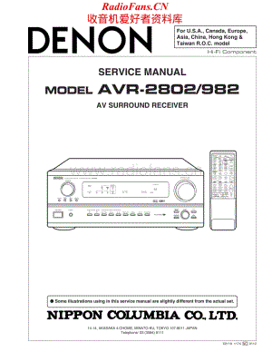 Denon-AVR2802-av-sm维修电路原理图.pdf