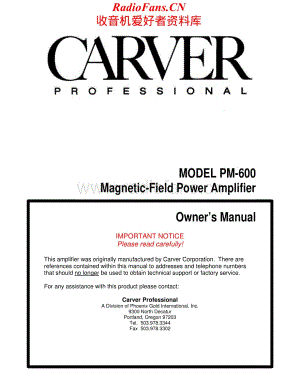 Carver-PM600-pwr-sch维修电路原理图.pdf