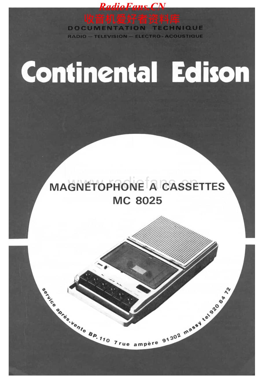 Continental-MC8025-tape-sm维修电路原理图.pdf_第1页