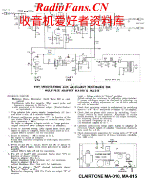 ClassicAudioReproductions-MA010MPX-tun-sm维修电路原理图.pdf