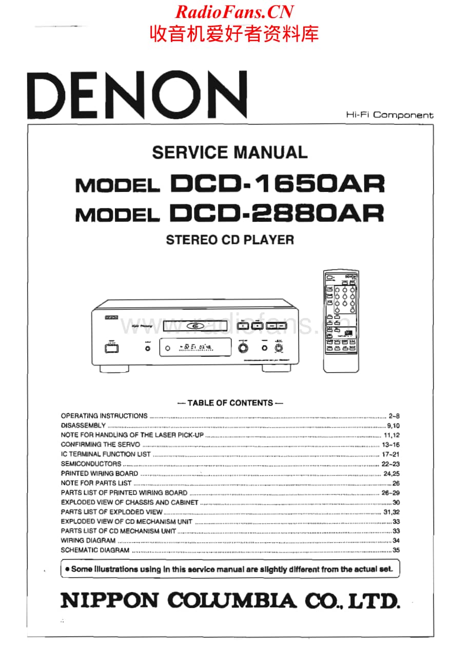 Denon-DCD2880AR-cd-sm维修电路原理图.pdf_第1页