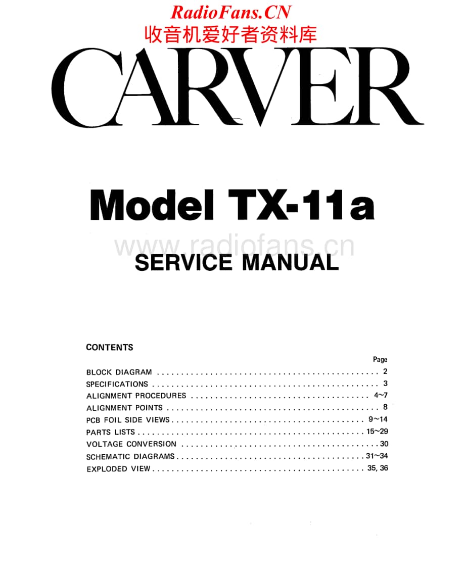 Carver-TX11A-tun-sm维修电路原理图.pdf_第1页