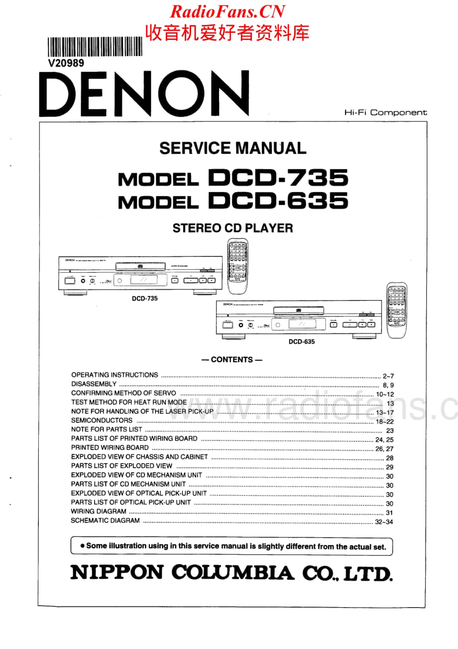 Denon-DCD735-cd-sm维修电路原理图.pdf_第1页