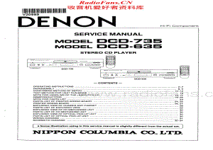 Denon-DCD735-cd-sm维修电路原理图.pdf