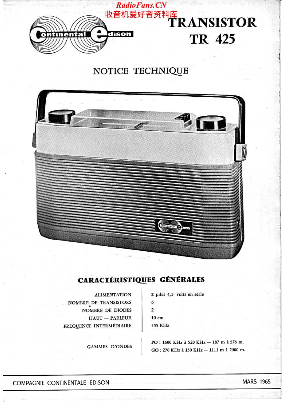 Continental-TR425-rec-sch维修电路原理图.pdf_第1页