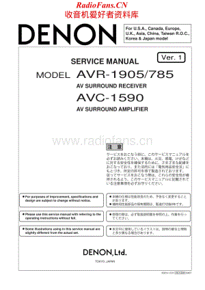 Denon-AVR785-avr-sm维修电路原理图.pdf