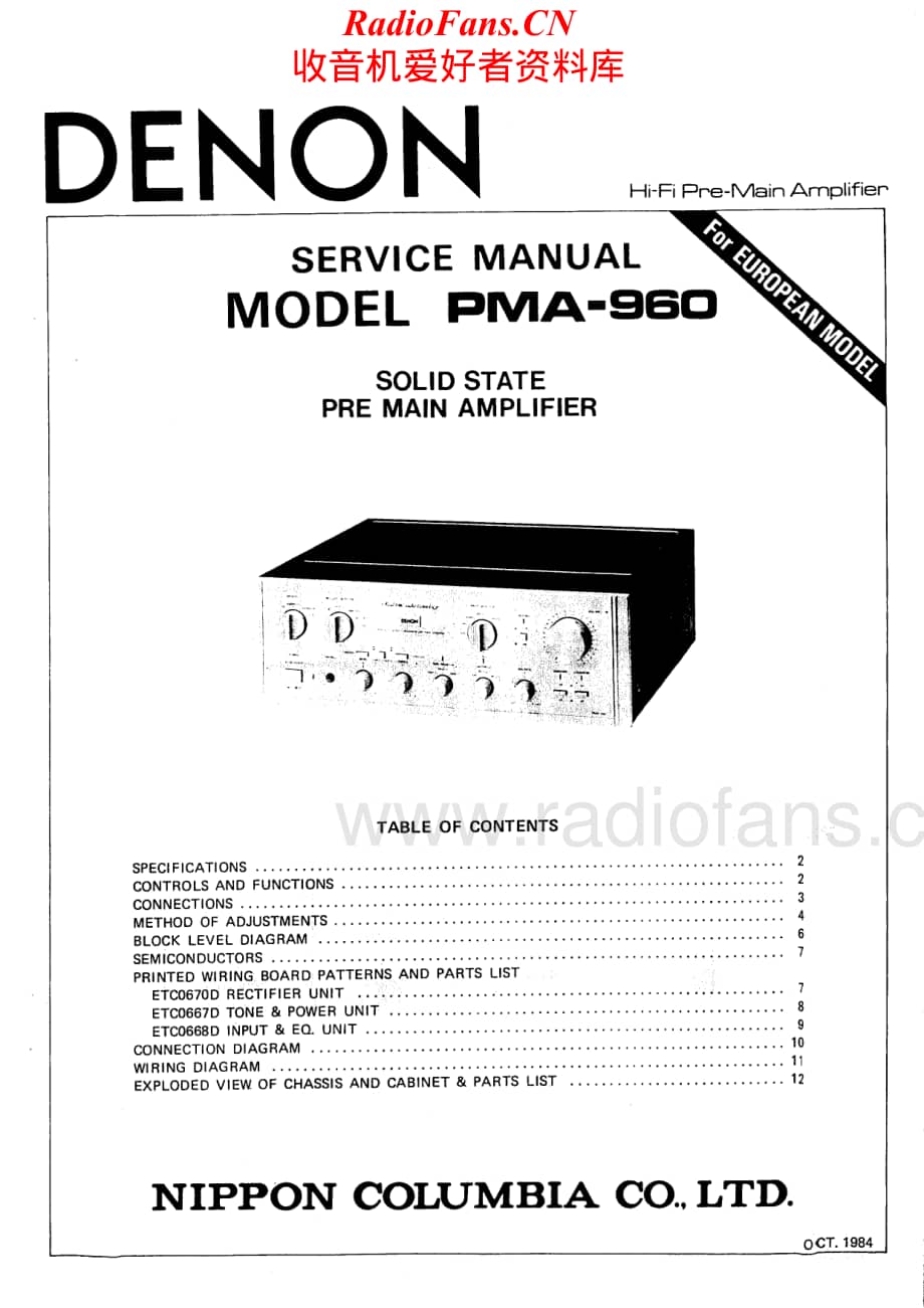 Denon-PMA960-int-sm维修电路原理图.pdf_第1页