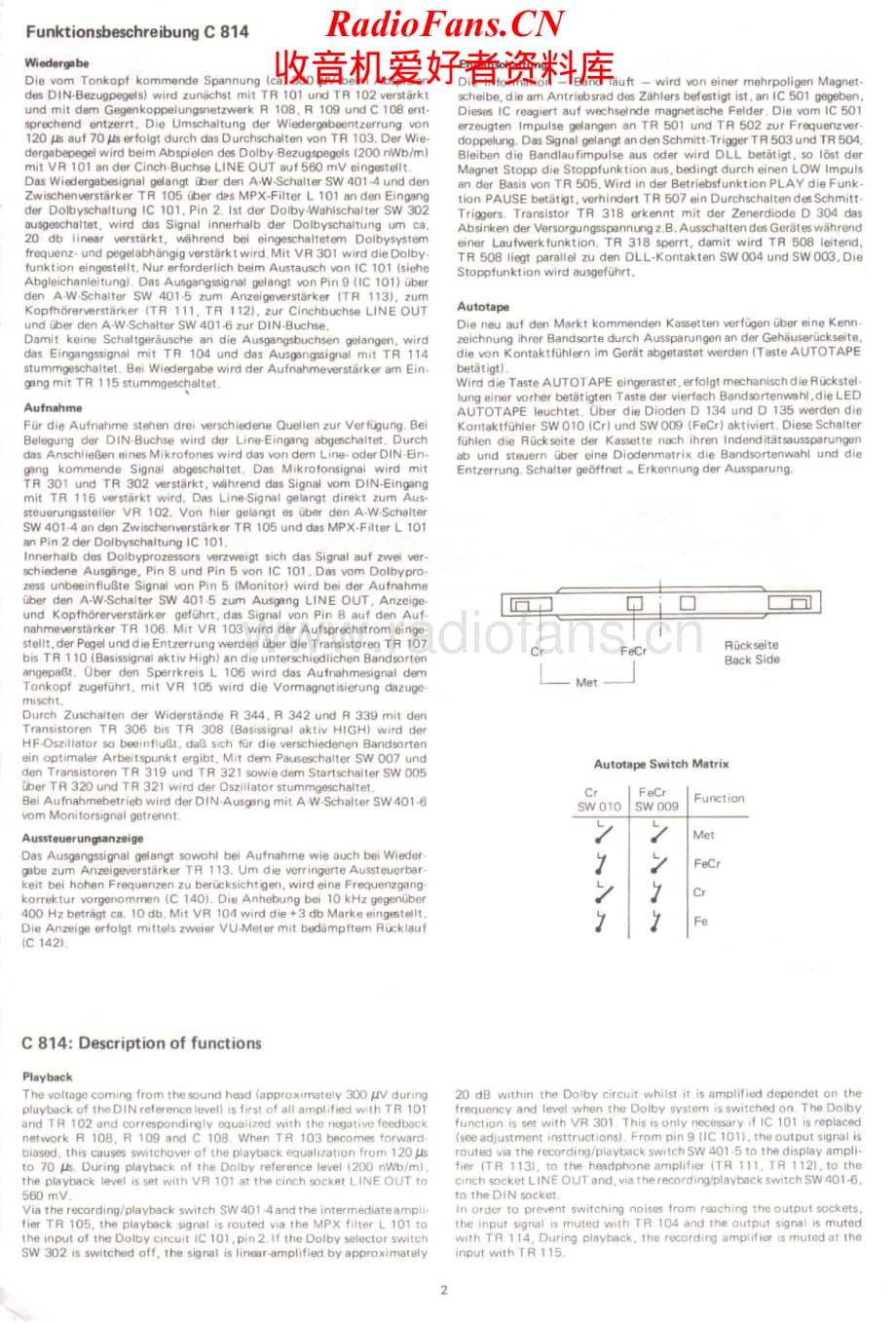 Dual-C814-tape-sm维修电路原理图.pdf_第2页