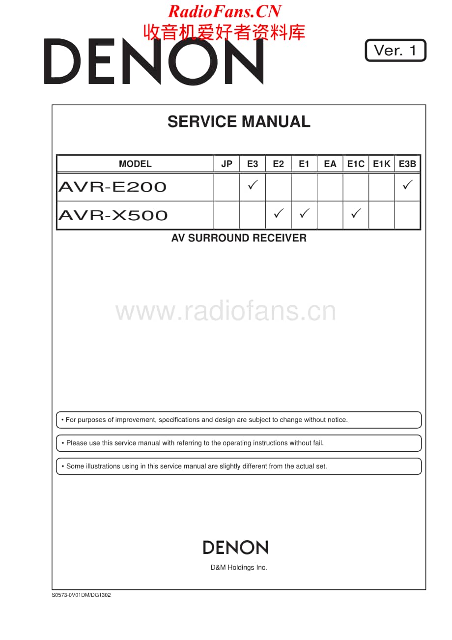 Denon-AVRX500-avr-sm维修电路原理图.pdf_第1页