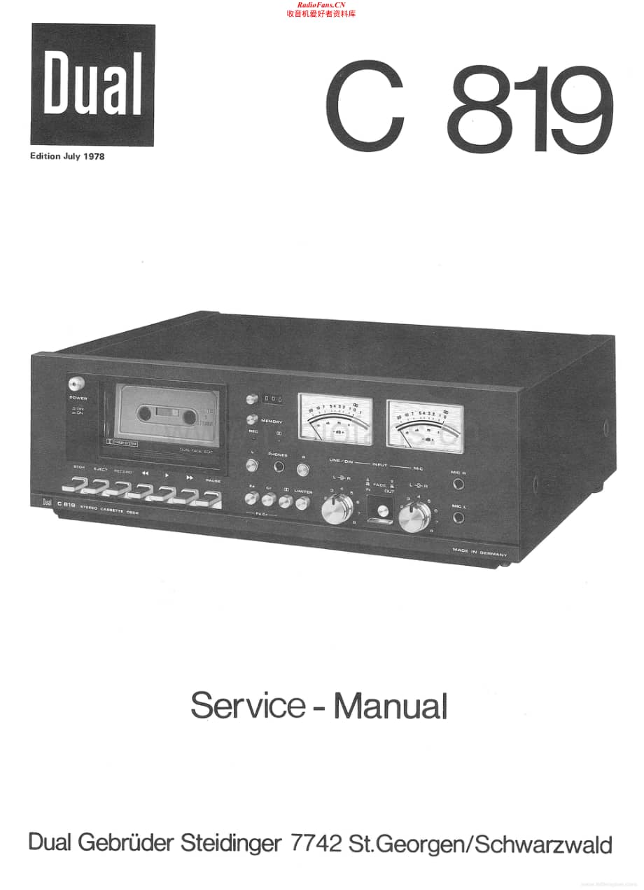 Dual-C819-tape-sm维修电路原理图.pdf_第1页
