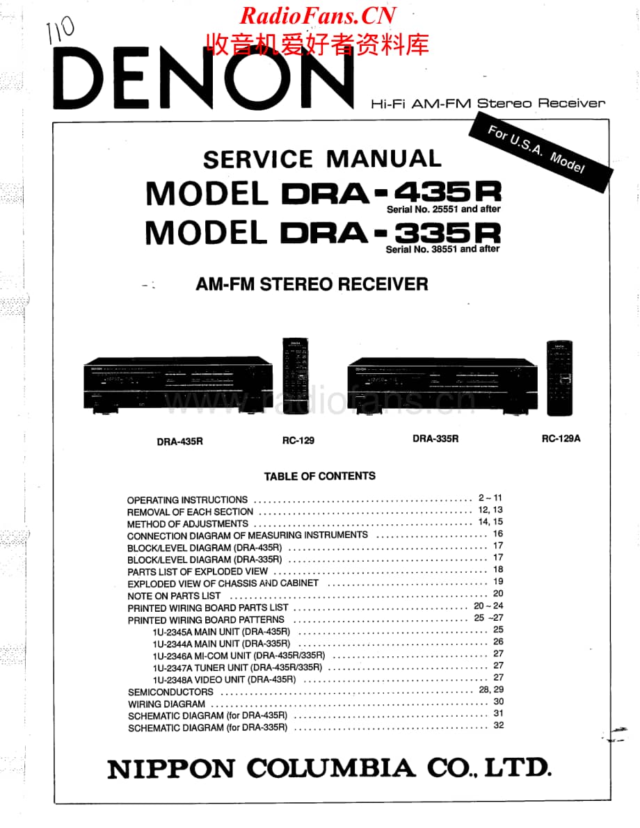 Denon-DRA435R-rec-sm维修电路原理图.pdf_第1页