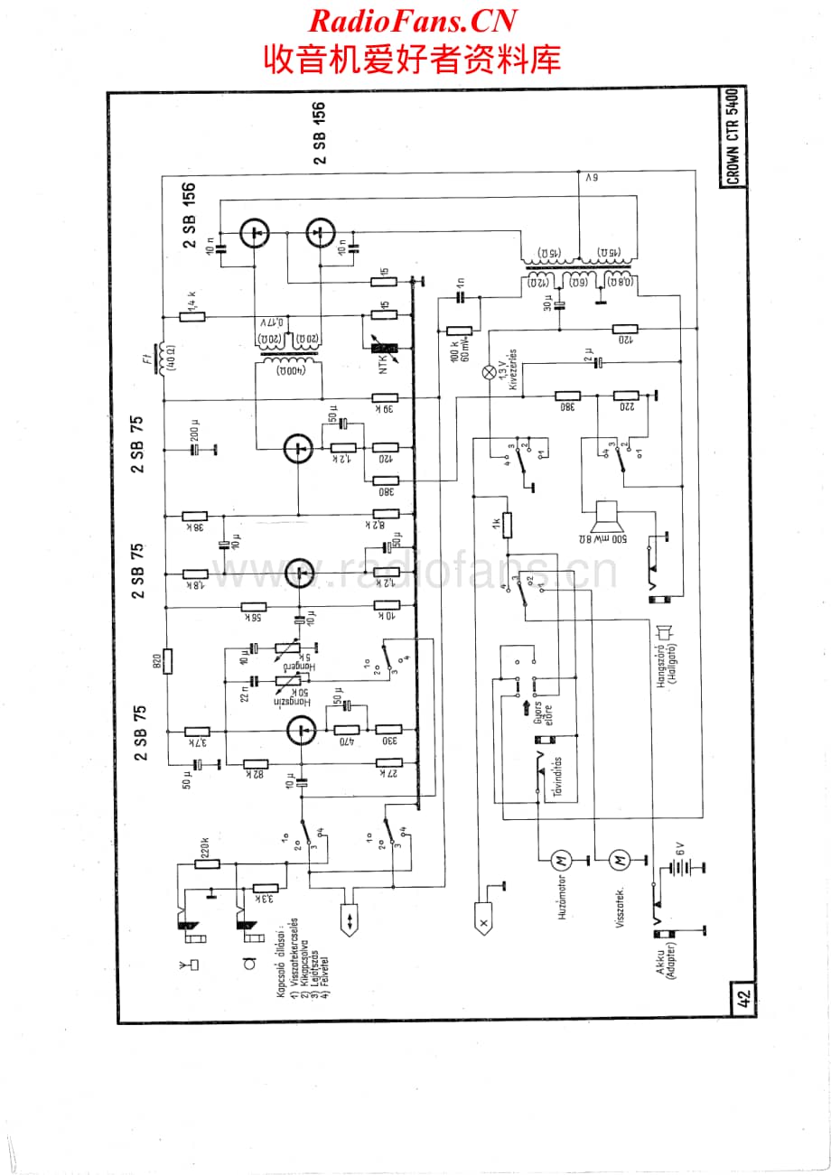 Crown-CTR5400-pwr-sch维修电路原理图.pdf_第1页