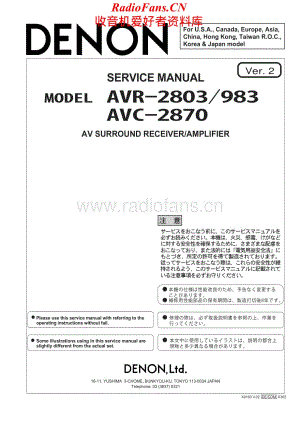 Denon-AVC2870-avr-sm维修电路原理图.pdf