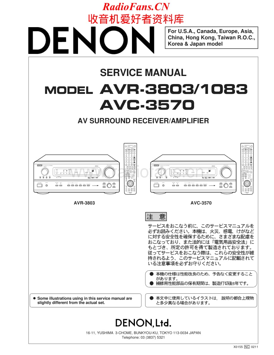 Denon-AVR1083-avr-sm维修电路原理图.pdf_第1页