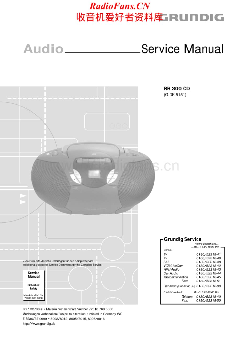 Grundig-RR300CD-pr-sm维修电路原理图.pdf_第1页