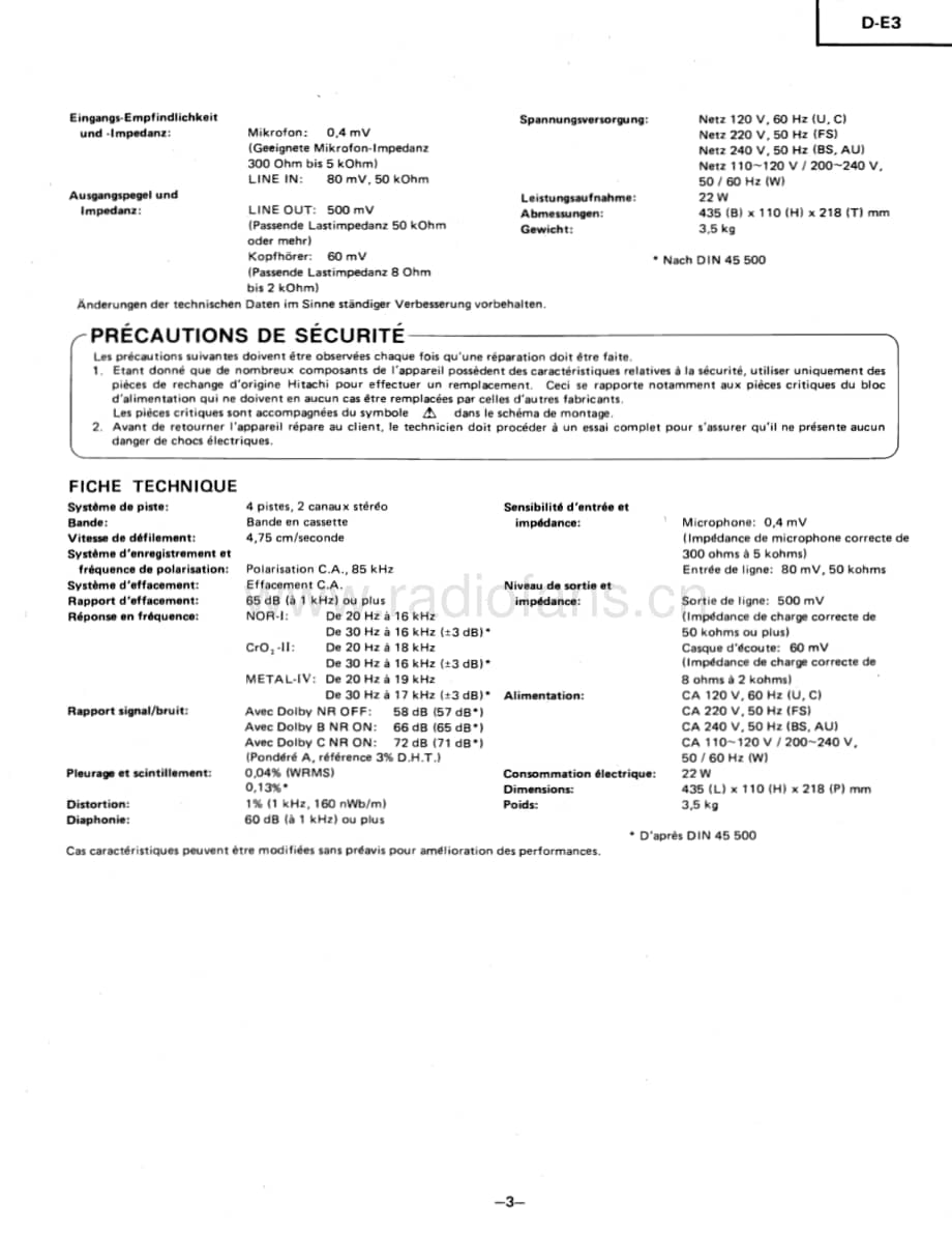 Hitachi-DE3-tape-sm维修电路原理图.pdf_第3页