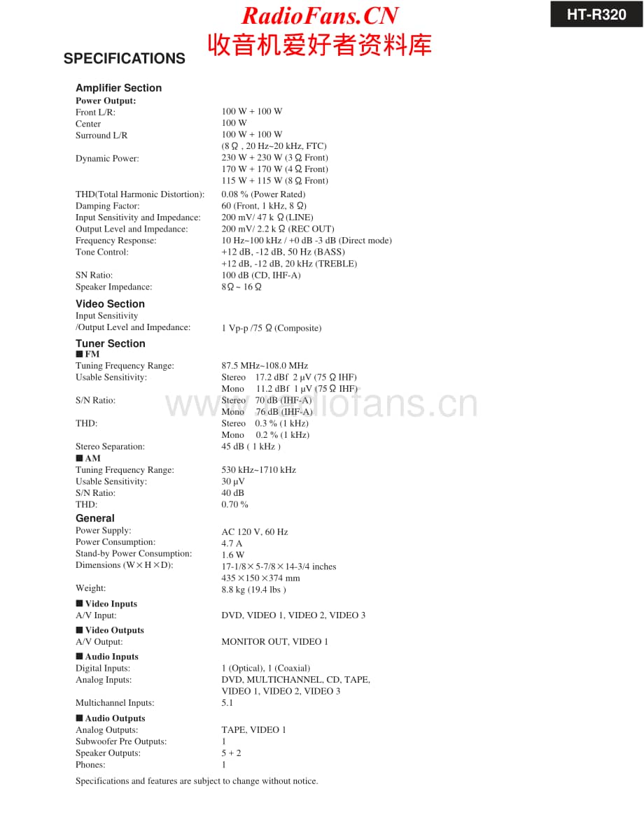 Onkyo-HTR320-avr-sm维修电路原理图.pdf_第2页