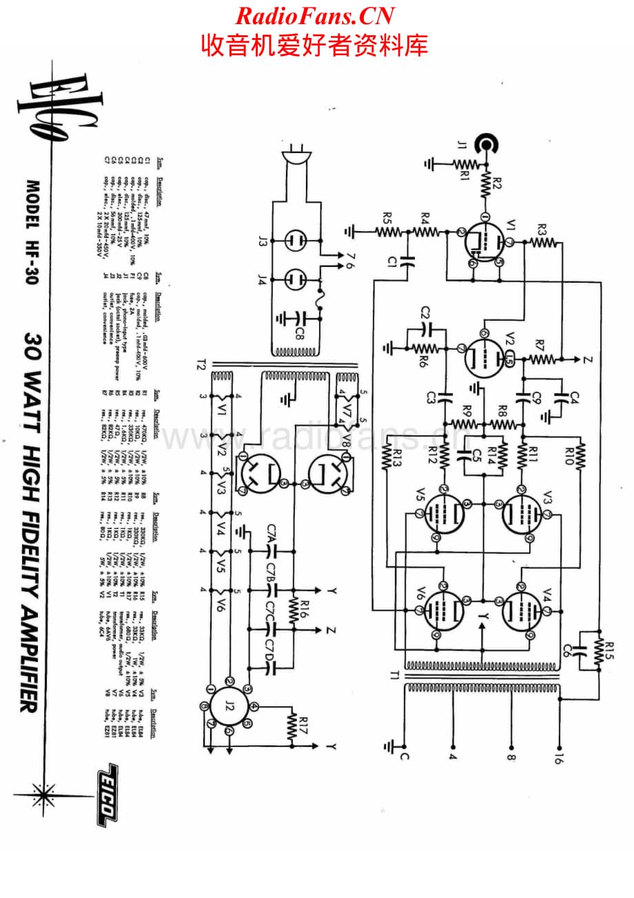 Eico-HF30SAMS-pwr-sch维修电路原理图.pdf_第1页