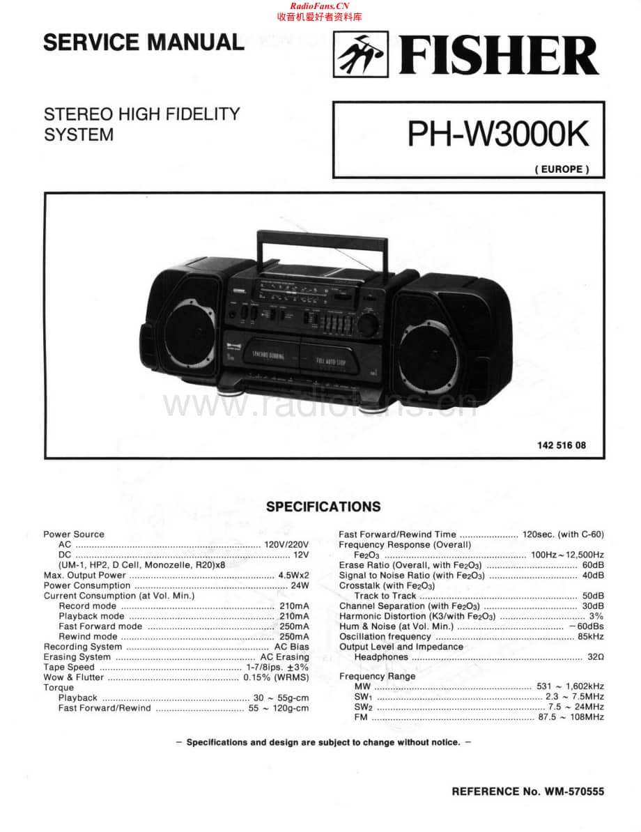 Fisher-PHW3000K-mc-sch维修电路原理图.pdf_第1页