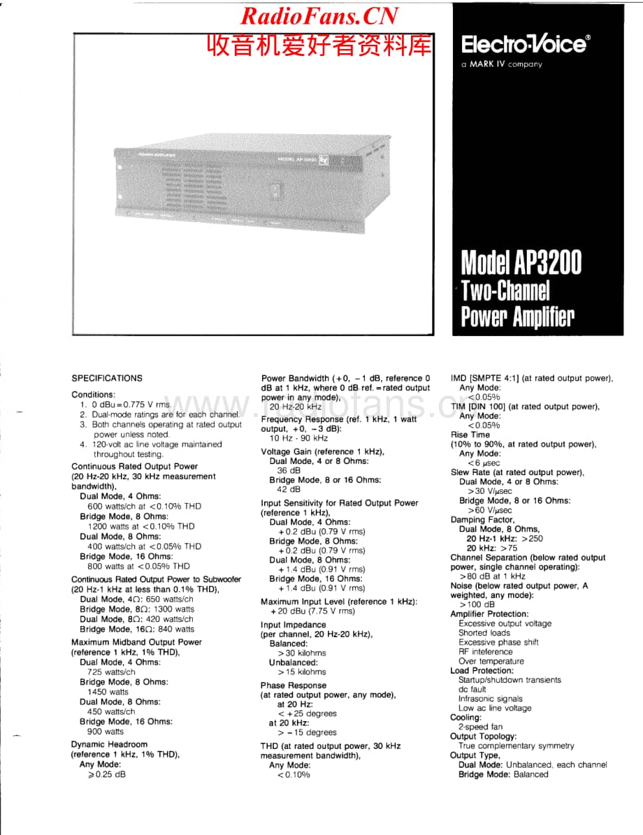 ElectroVoice-AP3200-pwr-sm维修电路原理图.pdf_第1页