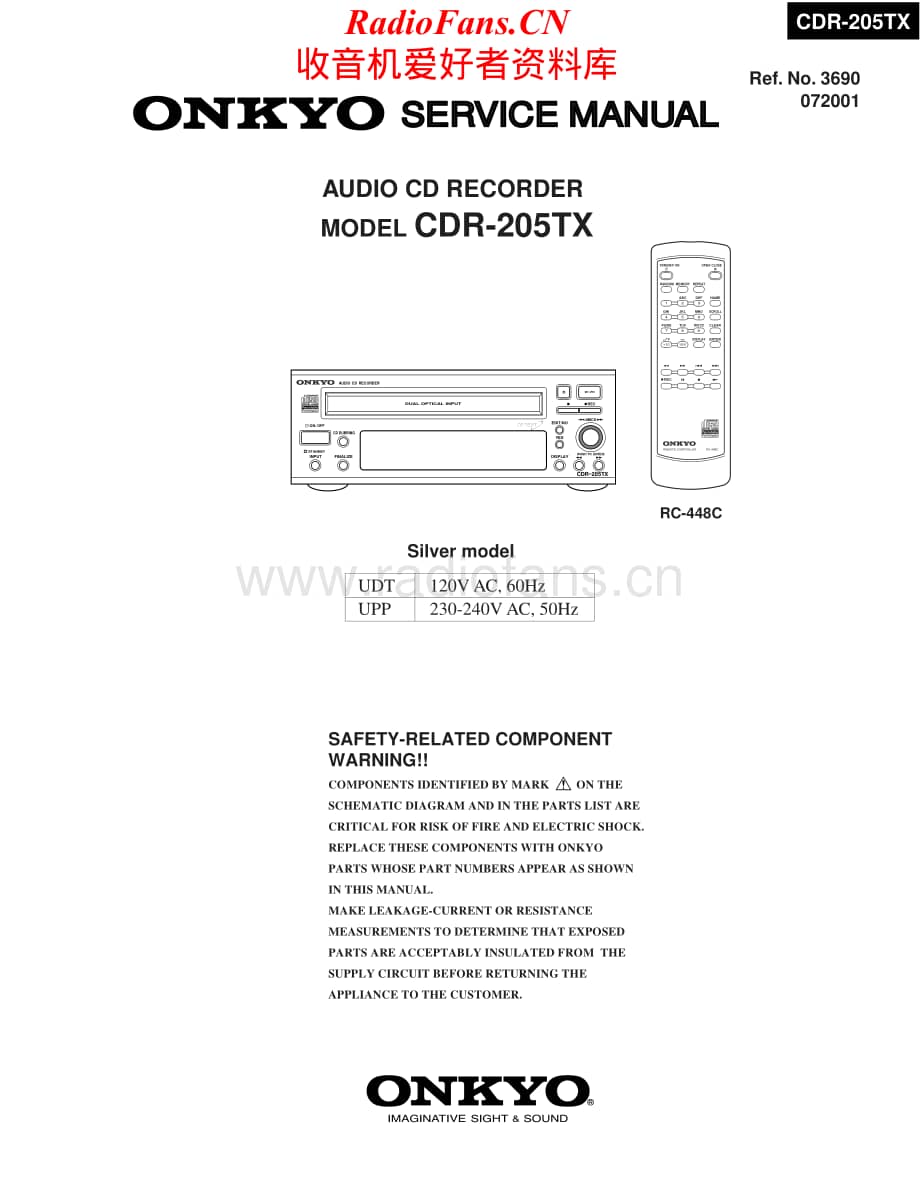 Onkyo-CDR205TX-cd-sm维修电路原理图.pdf_第1页