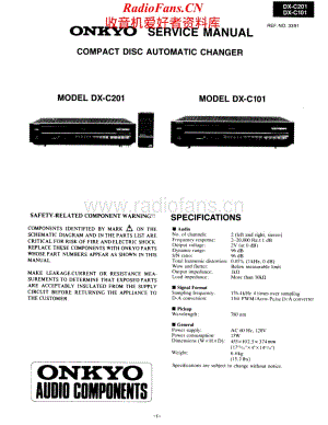 Onkyo-DXC101-cd-sm维修电路原理图.pdf
